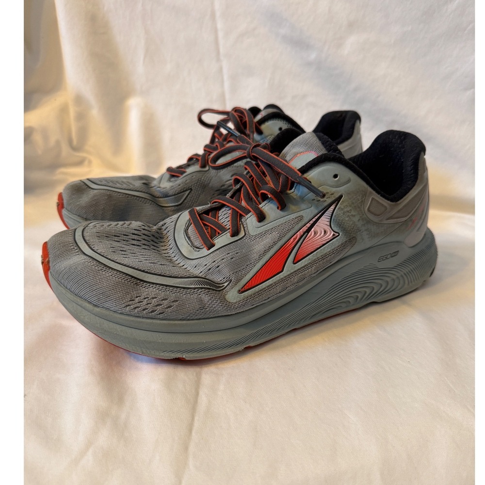 Altra Paradigm 6 Mens 9.5 Grey Orange Running Shoes AL0A5471420 Cushion Sneaker
